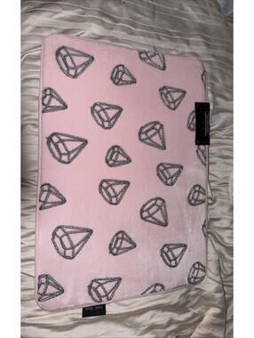 Sparkling bling Diamond Bathroom Rug Mat Fleece 20"x30", baby fat pink